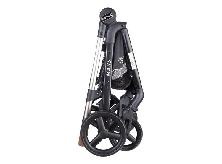COCHE TRAVEL SYSTEM BEBESIT MARS LX METAL CHAMPANA - 9