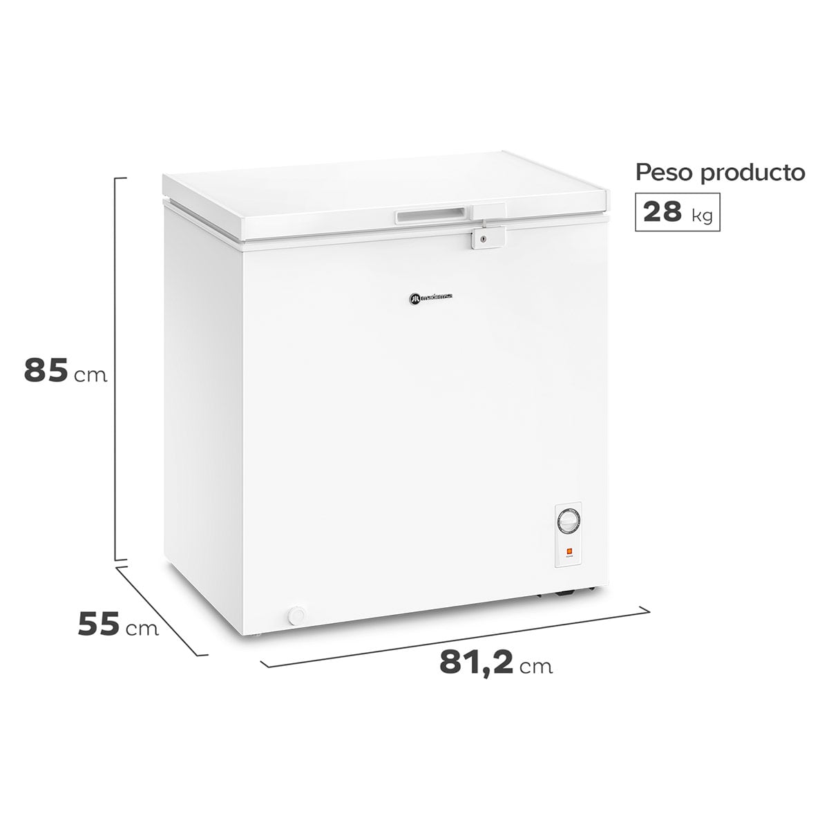 CONGELADOR HORIZONTAL MADEMSA M200D 198L DUAL BLANCO - 4