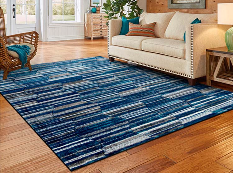 ALFOMBRA IDETEX FRISE CARVED FLORIDA D5 BLUE 133X180 - 2