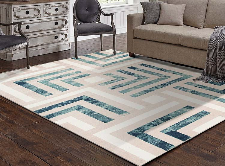 ALFOMBRA IDETEX HEATSET JUNGLE CONTEMPORÁNEA MODERNA 160 X 235 CM AZUL - 2