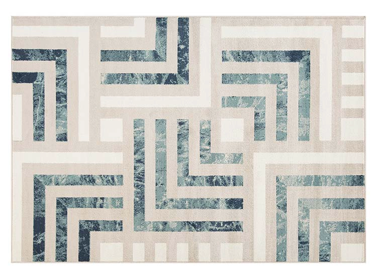 ALFOMBRA IDETEX HEATSET JUNGLE CONTEMPORÁNEA MODERNA 200 X 280 CM AZUL - 1