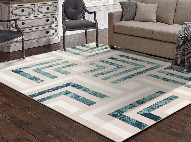 ALFOMBRA IDETEX HEATSET JUNGLE CONTEMPORÁNEA MODERNA 200 X 280 CM AZUL - 2