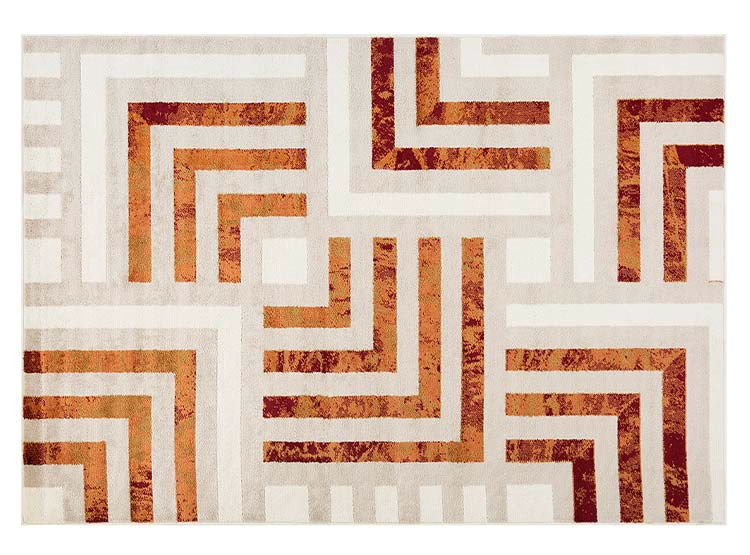 ALFOMBRA IDETEX HEATSET JUNGLE CONTEMPORÁNEA MODERNA 160 X 235 CM ROJO - 1