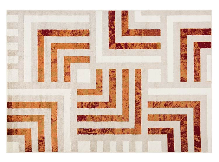 ALFOMBRA IDETEX HEATSET JUNGLE CONTEMPORÁNEA MODERNA 200 X 280 CM ROJO - 1