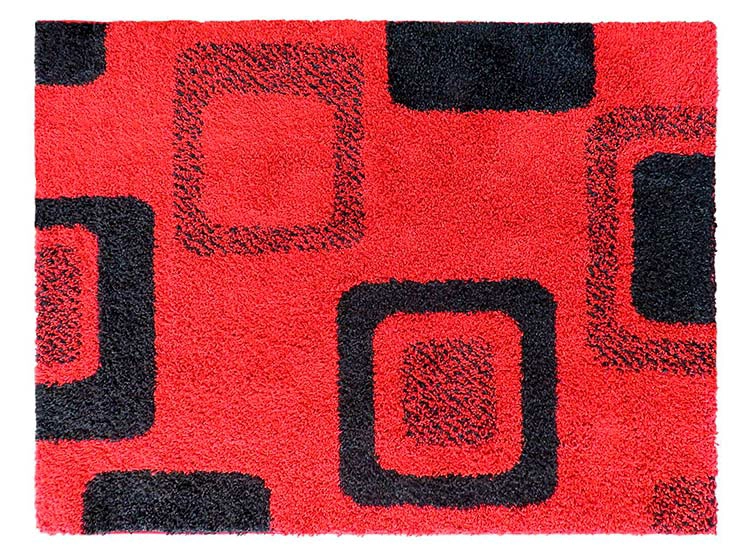 ALFOMBRA IDETEX D1 SHAGGY 133 X 180 CM ROJO - 1