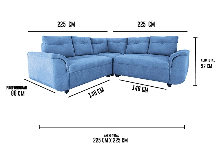SOFA SECCIONAL DECO CLASS ROMA 5C - 6