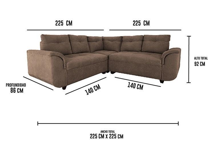 SOFA SECCIONAL DECO CLASS ROMA 5C - 6