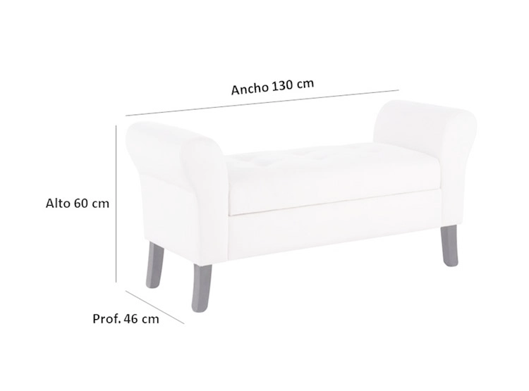 BANQUETA BODEVIR LUA FELPA - 7