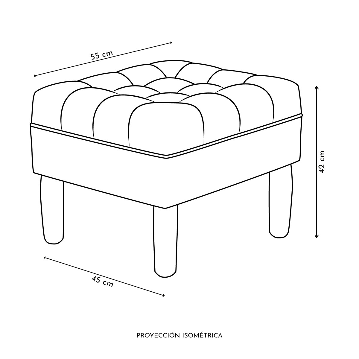 SET 2 POUF BODEVIR WOOD  - 5