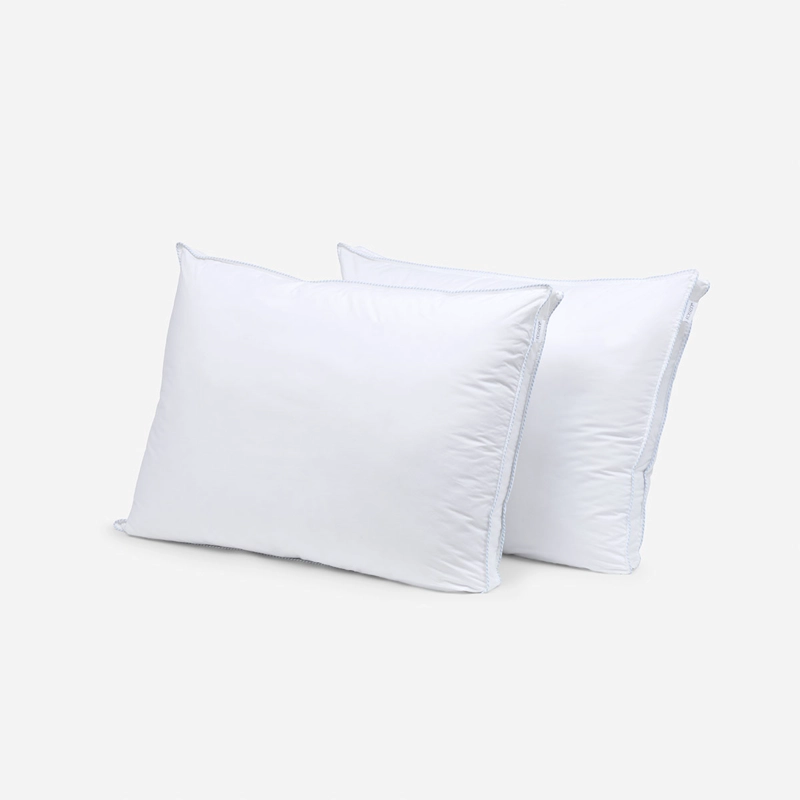 SET 2 ALMOHADAS ROSEN FEEL 70 X 50 CM ALGODÓN MICROFIBRA BLANCO - 2