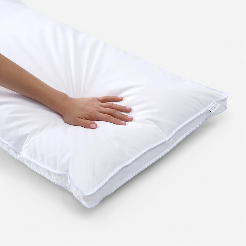 SET 2 ALMOHADAS ROSEN FEEL 70 X 50 CM ALGODÓN MICROFIBRA BLANCO - 3