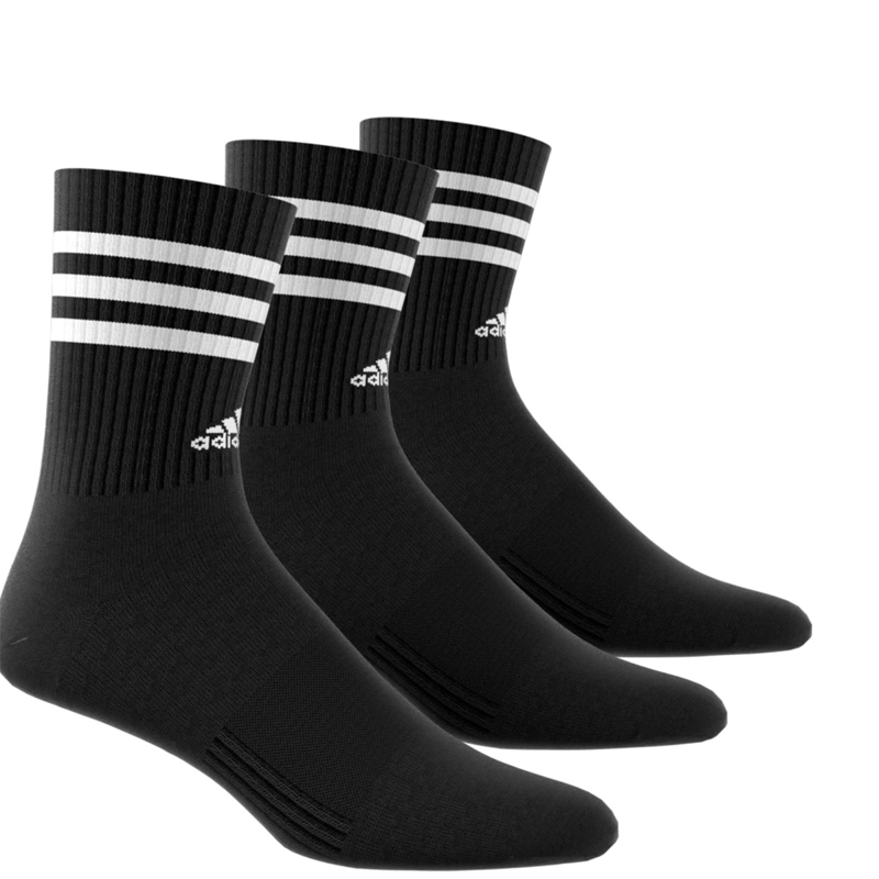 CALCETINES ADIDAS MEDIA PANTORRILLA 3 TIRAS NEGRO - 2