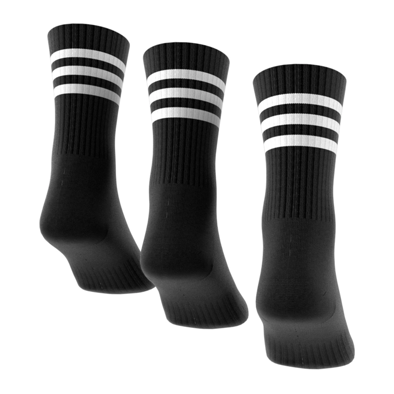CALCETINES ADIDAS MEDIA PANTORRILLA 3 TIRAS NEGRO - 4