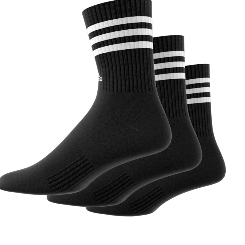 CALCETINES ADIDAS MEDIA PANTORRILLA 3 TIRAS NEGRO - 5