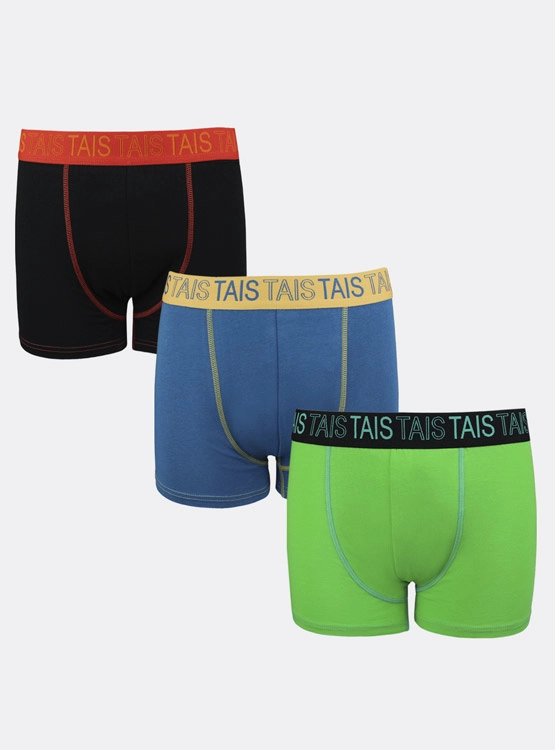 3 PACK CALZONCILLO NIÑO TAIS 3 BOXER COTTON INF/JUV INDIGO - 1