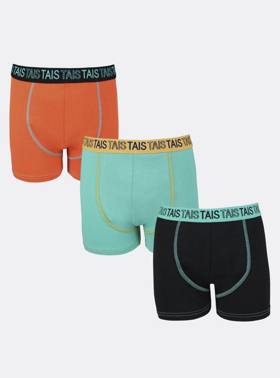 3 PACK CALZONCILLO NIÑO TAIS 3 BOXER COTTON INF/JUV INDIGO - 1