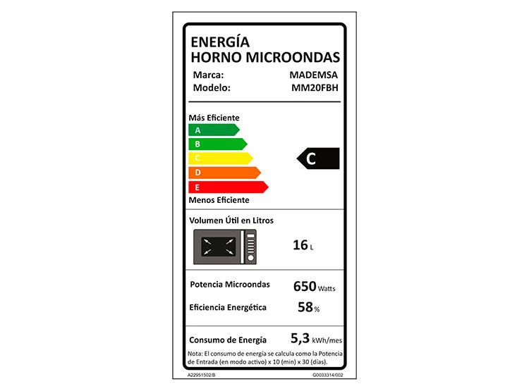 MICROONDAS DIGITAL MM20FBH 20LTS MADEMSA - 8