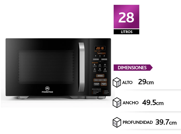 MICROONDAS DIGITAL MM28FB 28 LTS MADEMSA