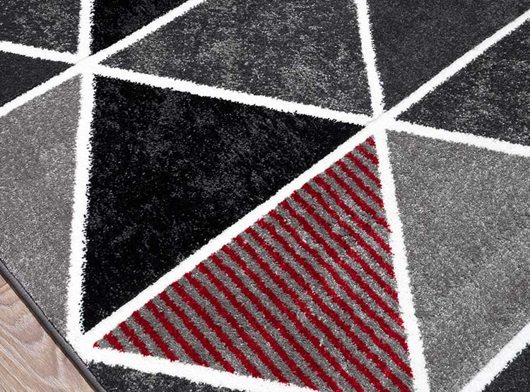 ALFOMBRA IDETEX FRISE CARVED AVANGARD CONTEMPORÁNEA MODERNA 150 X 200 CM NEGRO ROJO - 2
