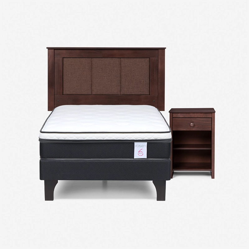 CAMA EUROPEA ROSEN STYLE 6 1.5 PLAZAS + SET RACHEL - 1