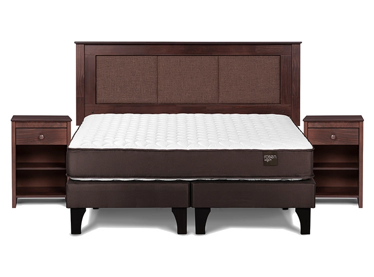 JUEGO DE DORMITORIO ROSEN CAMA EUROPEA ERGO T BD 2 PLAZAS + SET RACHEL - 1