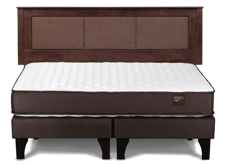 JUEGO DE DORMITORIO ROSEN CAMA EUROPEA ERGO T KING + RESPALDO RACHEL - 1