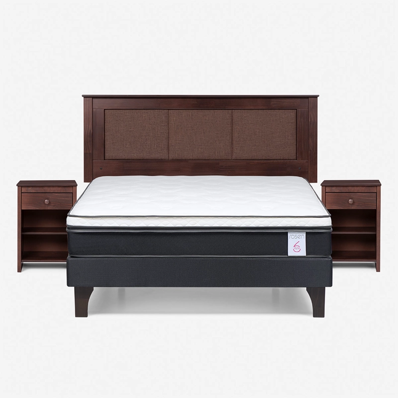 JUEGO DE DORMITORIO ROSEN CAMA EUROPEA STYLE 6 BN 2 PLAZAS + SET RACHEL - 1