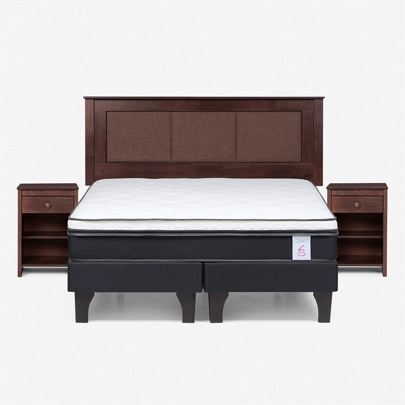 JUEGO DE DORMITORIO ROSEN CAMA EUROPEA STYLE 6 BD 2 PLAZAS + SET RACHEL - 1