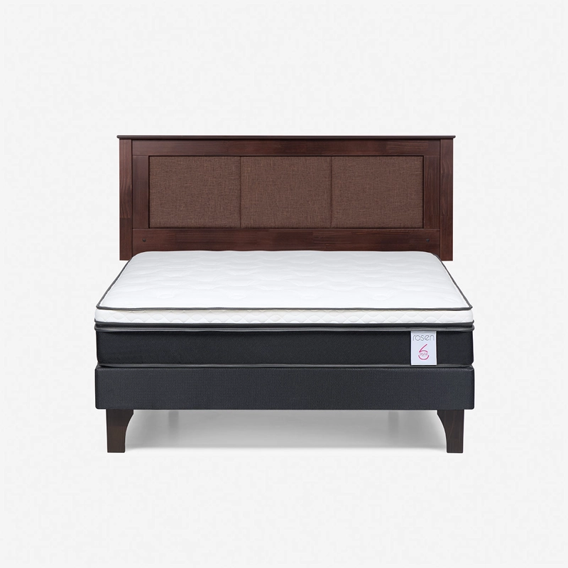 JUEGO DE DORMITORIO ROSEN CAMA EUROPEA STYLE 6 BN 2 PLAZAS + RESPALDO RACHEL - 1
