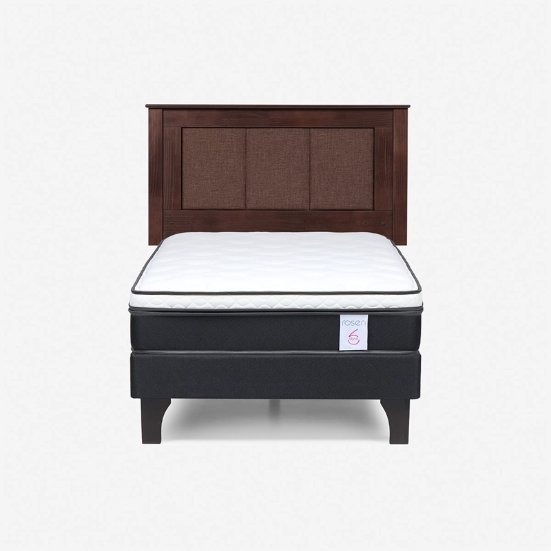 CAMA EUROPEA ROSEN STYLE 6 1.5 PLAZAS + RESPALDO RACHEL - 1