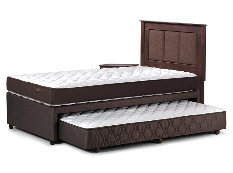 JUEGO DE DORMITORIO ROSEN CAMA DIVAN ERGO T 1.5 PLAZAS CAFÉ + SET RACHEL - 4