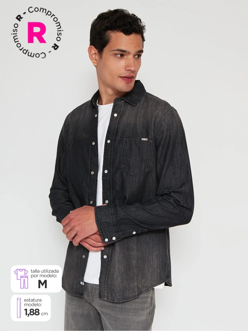 CAMISA MANGA LARGA ALGODÓN HOMBRE PEPE JEANS DENIM
