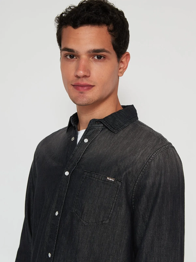 CAMISA MANGA LARGA ALGODÓN HOMBRE PEPE JEANS DENIM - 3