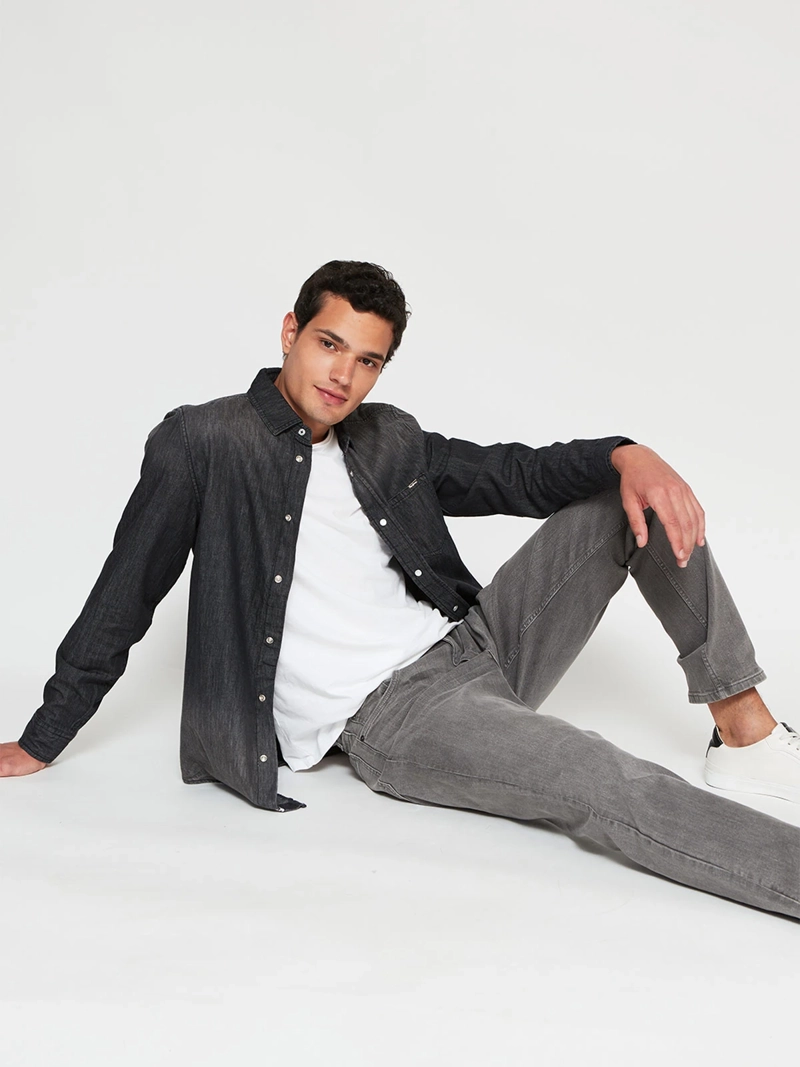 CAMISA MANGA LARGA ALGODÓN HOMBRE PEPE JEANS DENIM - 5