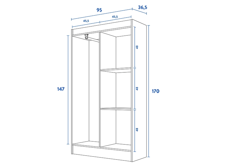 CLOSET CIC BAGUA BLANCO 4P - 5