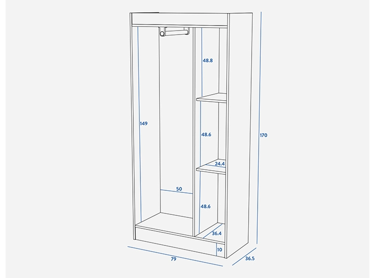 CLOSET CIC PASCO BLANCO 3P - 9