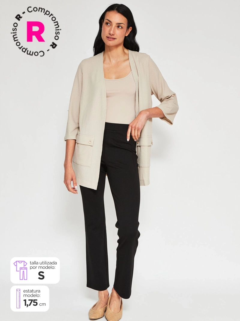 PANTALÓN MUJER CACHAREL PUNTO ROMA - 1