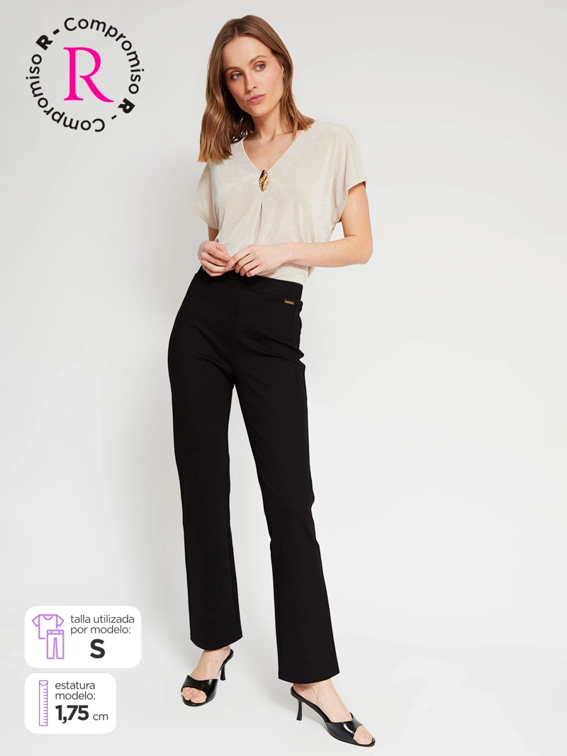 PANTALÓN MUJER CACHAREL PUNTO ROMA - 1