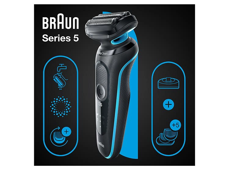 AFEITADORA INALÁMBRICA BRAUN 51-M4500CS AZUL  - 6