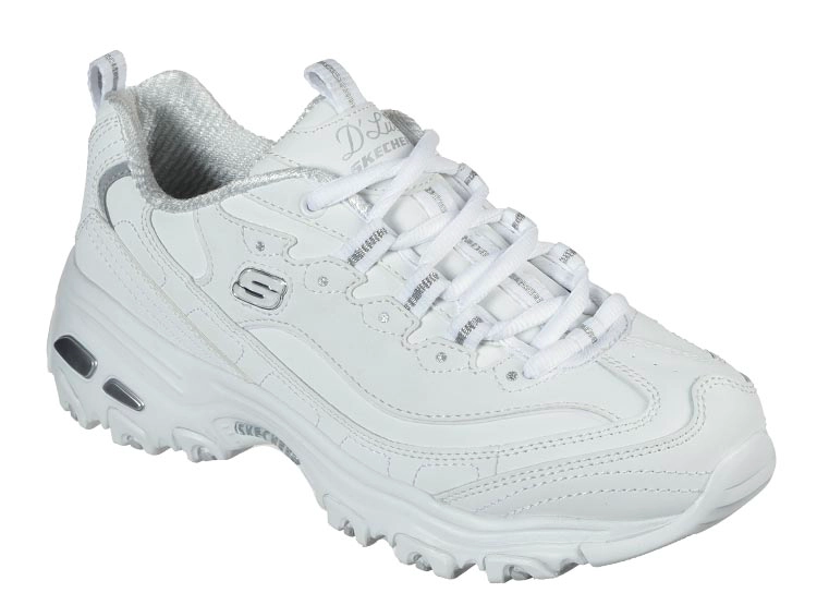 ZAPATILLAS MUJER SKECHERS URBANAS BLANCO D'LITES PLAY ON CUERO - 1