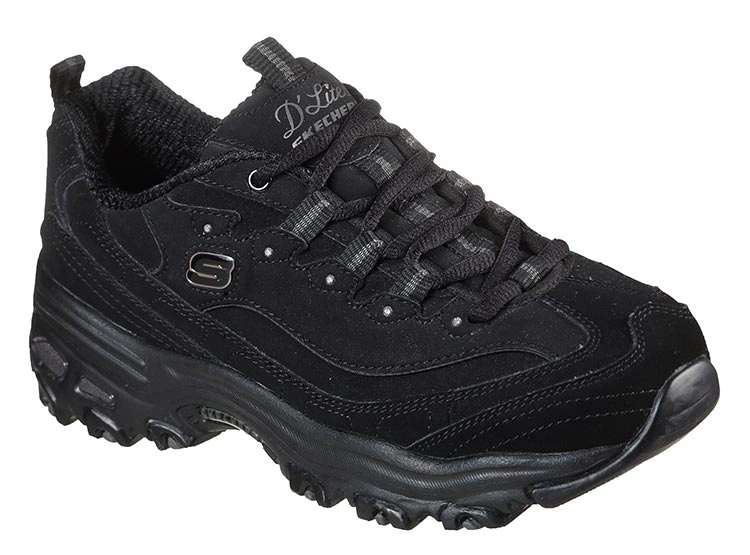 ZAPATILLAS MUJER SKECHERS URBANAS NEGRO D'LITES PLAY ON CUERO - 2