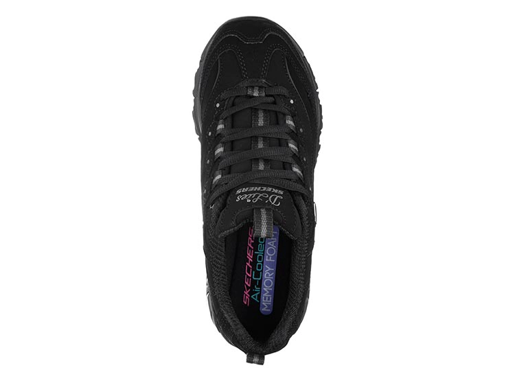 ZAPATILLAS MUJER SKECHERS URBANAS NEGRO D'LITES PLAY ON CUERO - 4