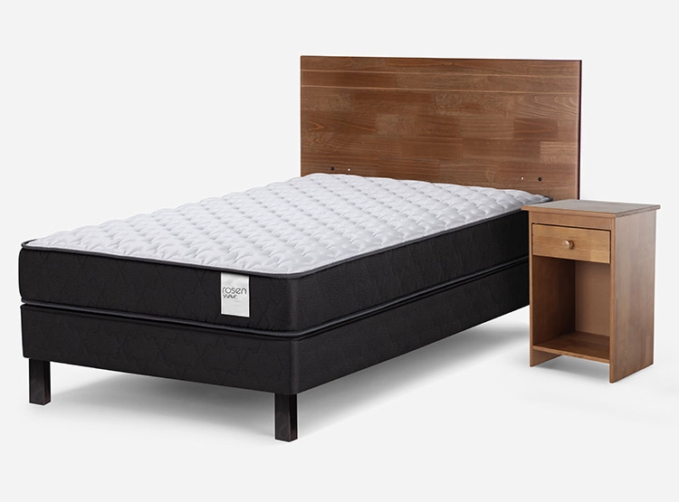 JUEGO DE DORMITORIO ROSEN CAMA EUROPEA WAVE 1 PLAZA + SET TABOR CARAMEL - 2