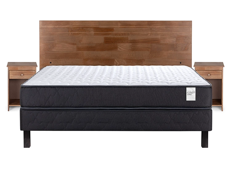 JUEGO DE DORMITORIO ROSEN CAMA EUROPEA WAVE 2 PLAZAS + SET TABOR CARAMEL - 1