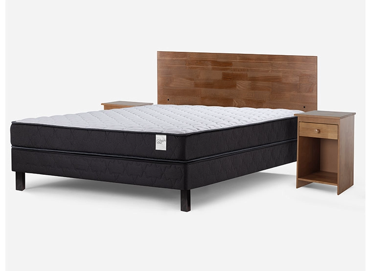 JUEGO DE DORMITORIO ROSEN CAMA EUROPEA WAVE 2 PLAZAS + SET TABOR CARAMEL - 2