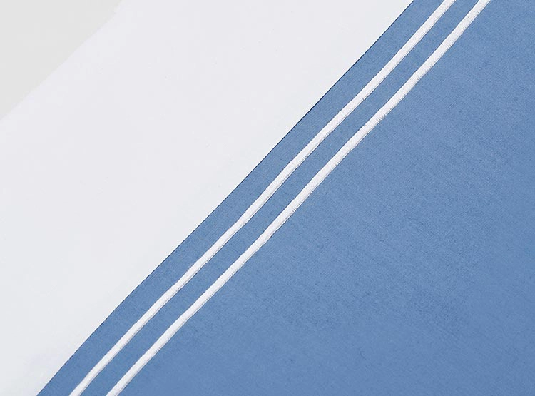 CUBREPLUMON NINA HERRERA KING ALGODÓN BICOLOR DENIM BORDADO 200H - 3