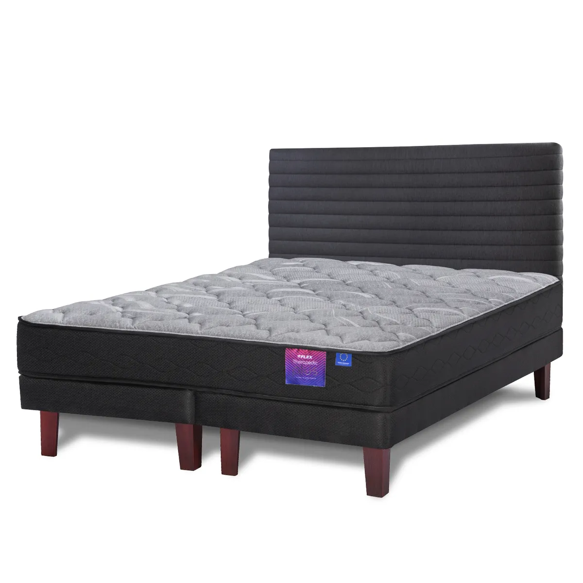 JUEGO DE DORMITORIO FLEX CAMA EUROPEA THERAPEDIC PLUS KING + RESPALDO MODERN - 1