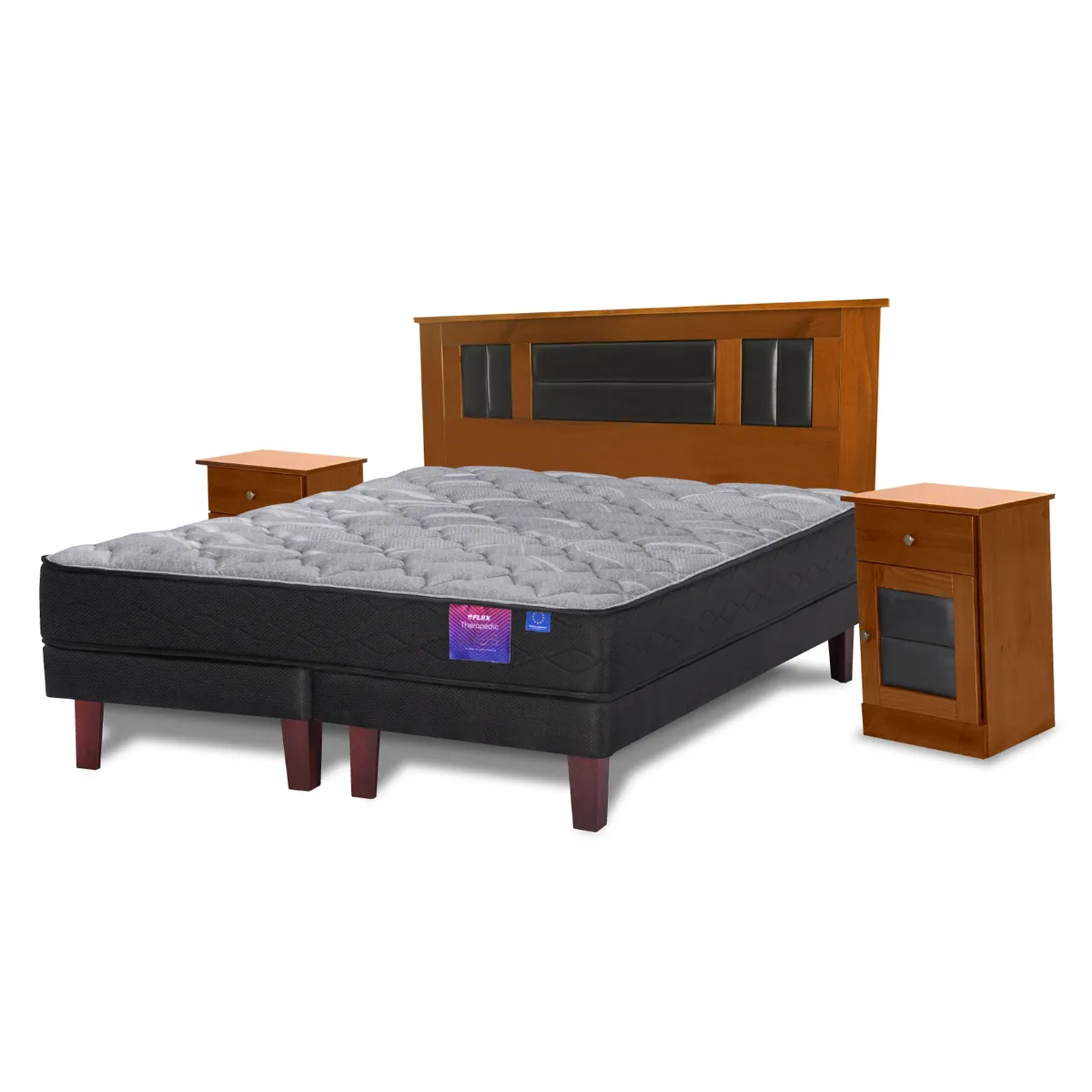 JUEGO DE DORMITORIO FLEX CAMA EUROPEA THERAPEDIC PLUS KING + SET LORRAIN - 1