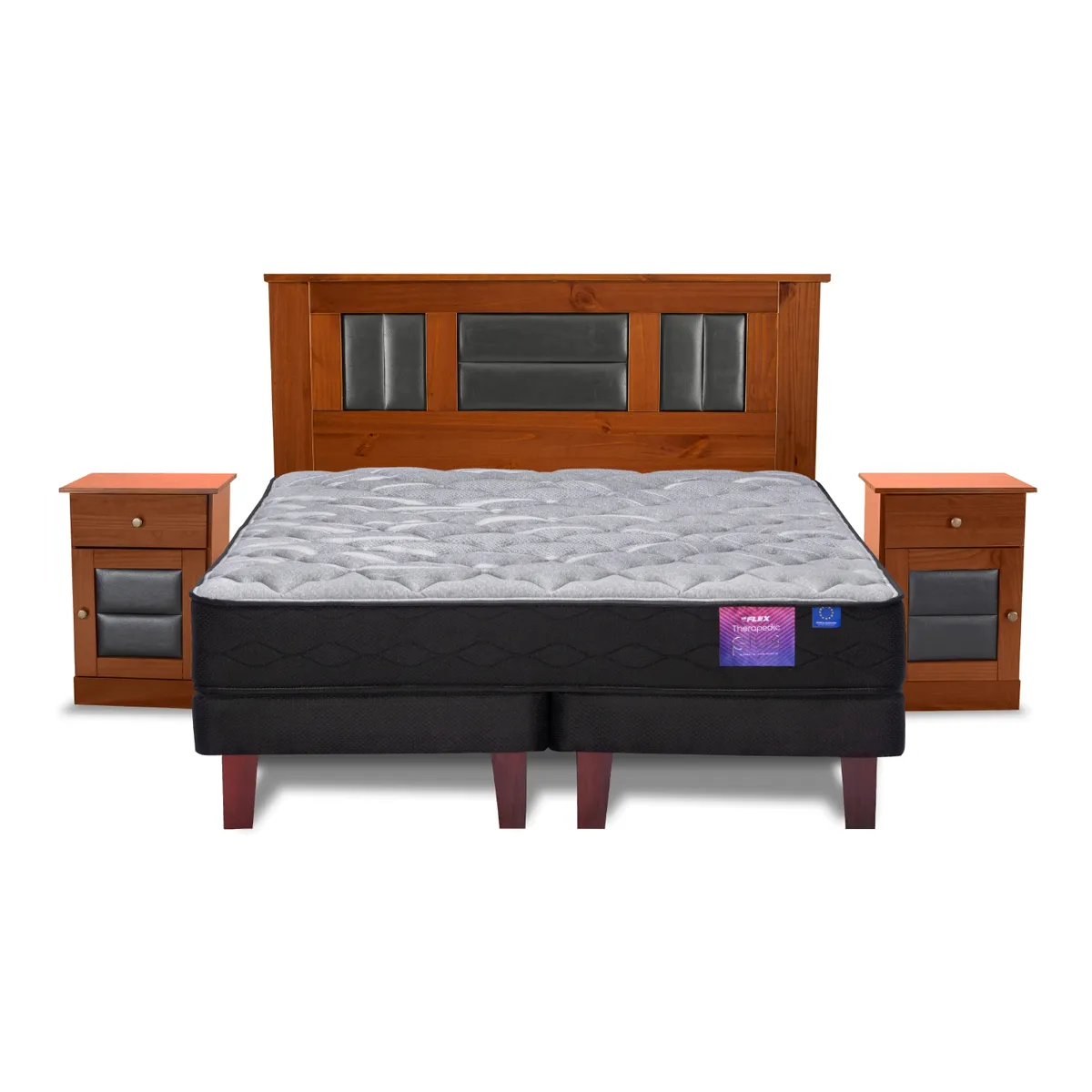 JUEGO DE DORMITORIO FLEX CAMA EUROPEA THERAPEDIC PLUS KING + SET LORRAIN - 2