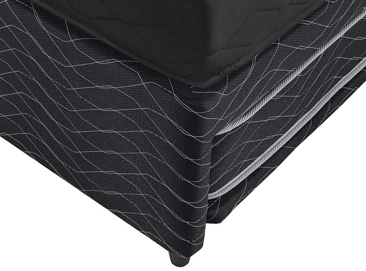 JUEGO DE DORMITORIO FLEX CAMA DIVAN THERAPEDIC PLUS BOX 1.5 PLAZAS NEGRO + SET ASTURIAS - 3